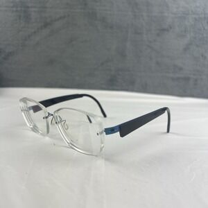 AUTHENTIC LINDBERG NO.049/5587 BLACK BLUE EYEGLASSES FRAMES 51-19-130 RIMLESS